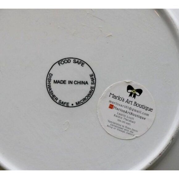 "Grateful" Decorative Fall Platter.  Handmade by Artisan.  8.5" Diameter.  NWT - Picture 4 of 4